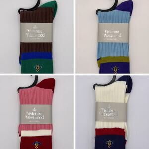 4 Pairs Vivienne Westwood Women's Socks, Medium US Size 6-9